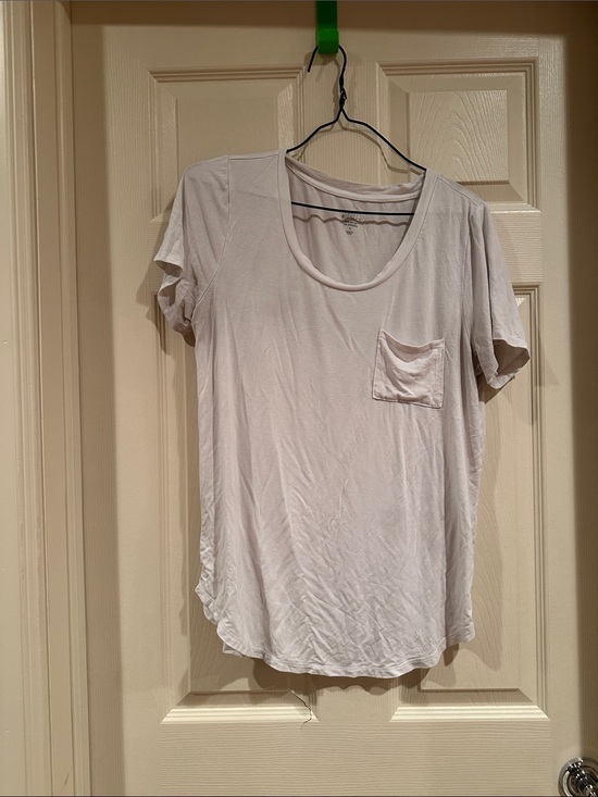 Market & Spruce Tops - Market & Spruce Light Cream Scoop Neck Pocket Tee